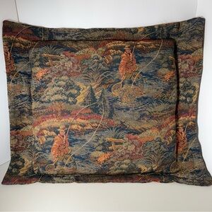 PENDING - Vintage, Handmade Fly Fishing Tapestry Throw Pillow